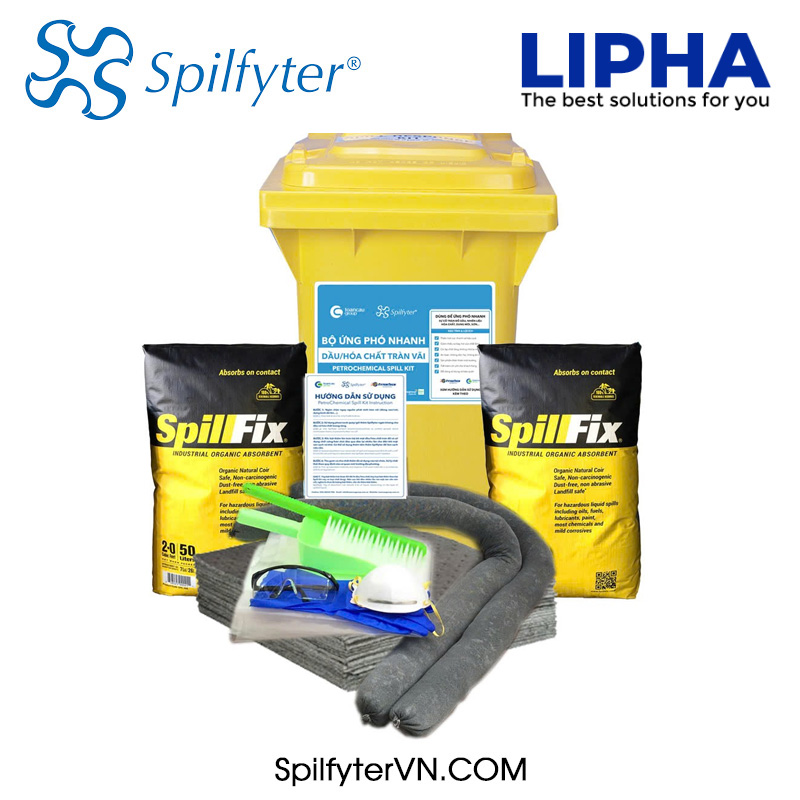 Bộ ứng cứu tràn dầu và hóa chất rơi vãi 120L PS115 Spilfyter Chính Hãng Bộ ứng cứu tràn dầu và hóa chất rơi vãi 120L PS115 Spilfyter Chính Hãng